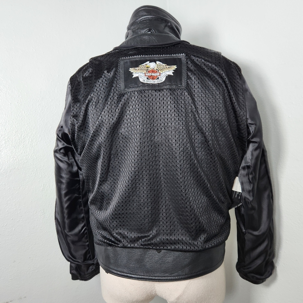 Harley Davidson Women's Black Leather Jacket XS - Picture 10 of 16